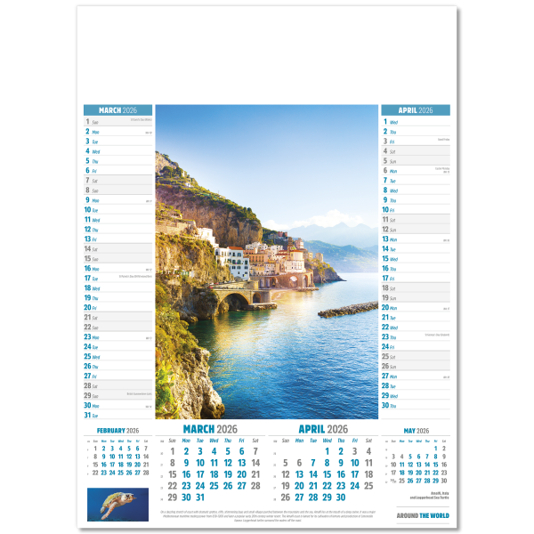 Around the World Wall Calendar