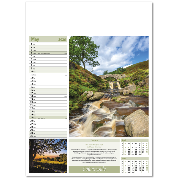 British Countryside Wall Calendar