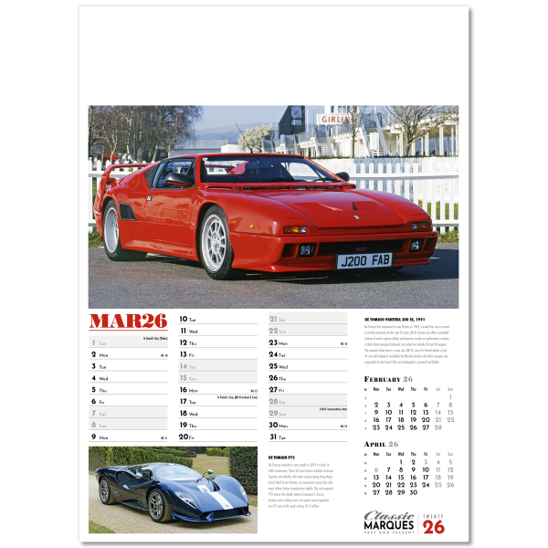 Collector's Cars Wall Calendar