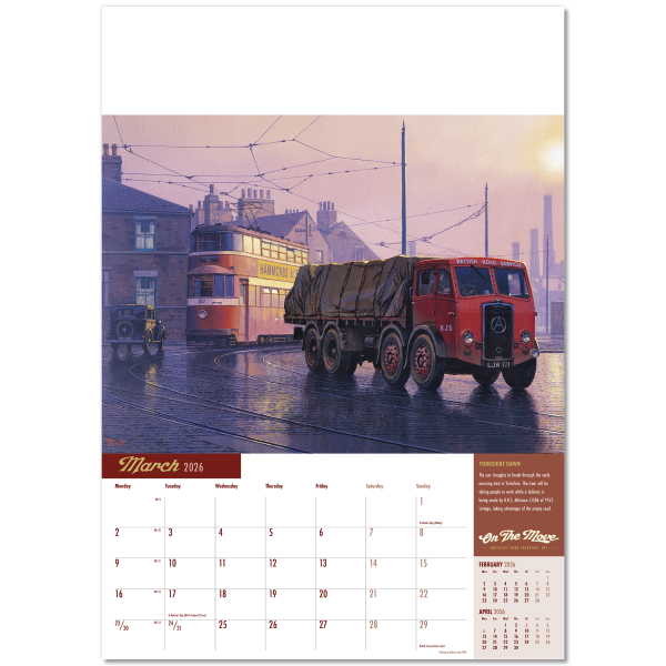 On the Move Wall Calendar