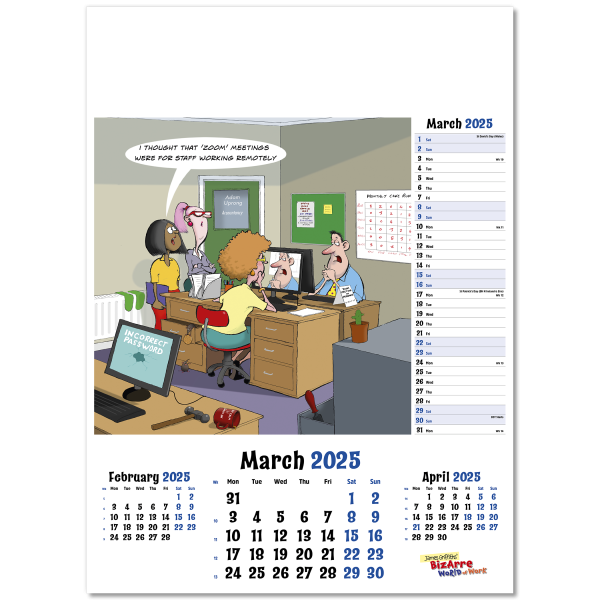 Bizarre World of Work Wall Calendar