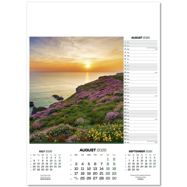 Dawn & Dusk Wall Calendar