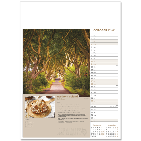 Taste for Travel Wall Calendar