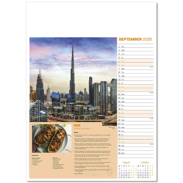 Taste for Travel Wall Calendar