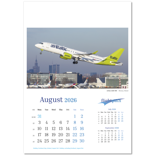 Flightpath Wall Calendar