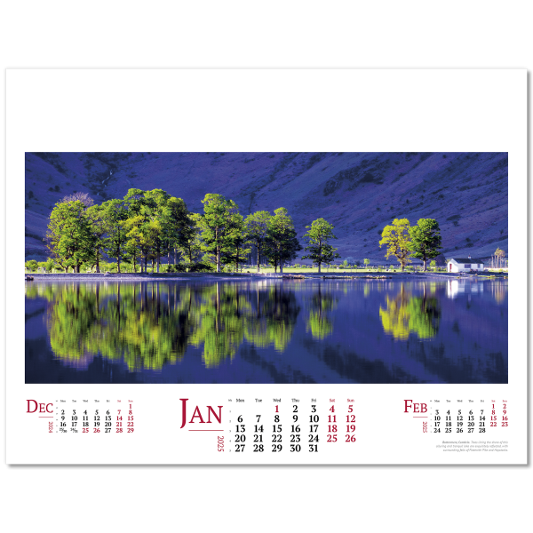 Lakes , Landscapes & Lochs Wall Calendar