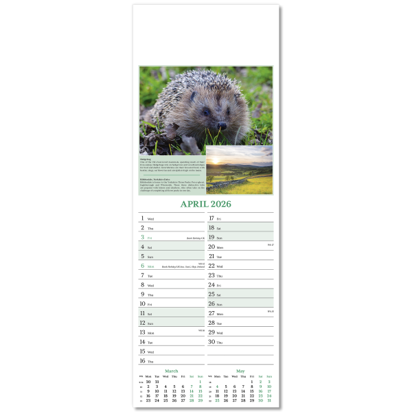 Nature's Glory Slim Wall Calendar