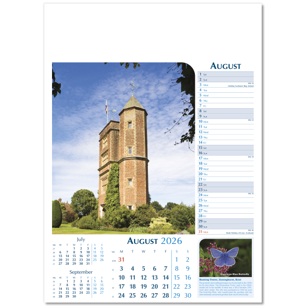 Notable Britain Wall Calendar