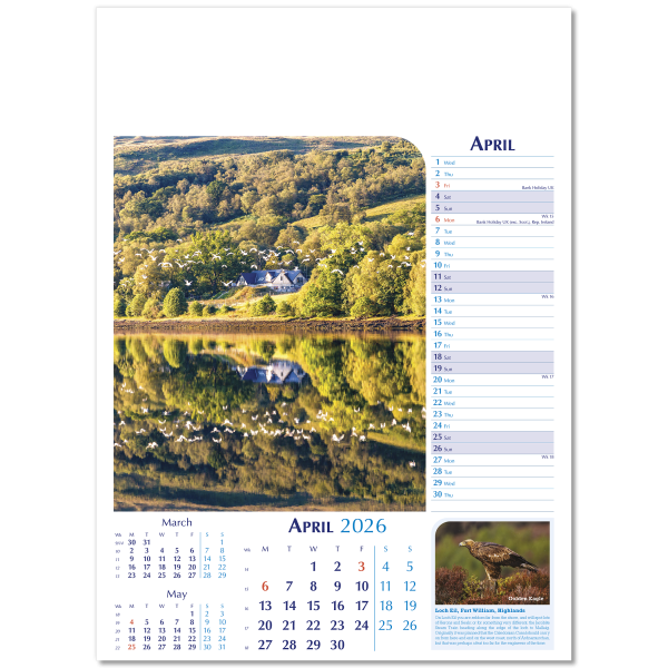 Notable Scotland Wall Calendar