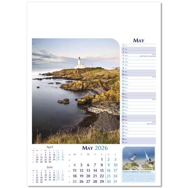 Notable Scotland Wall Calendar