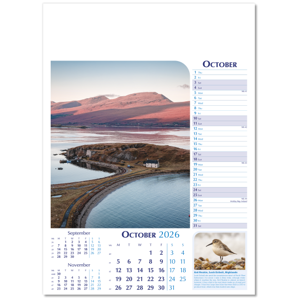 Notable Scotland Wall Calendar