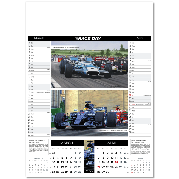 Race Day Wall Calendar