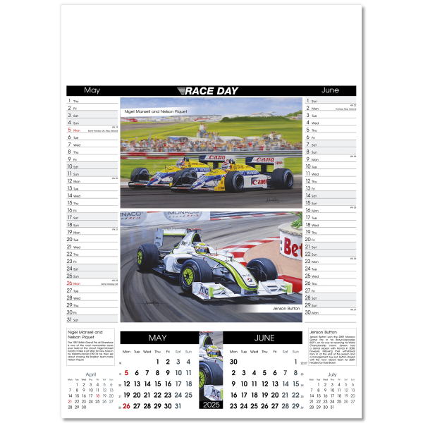 Race Day Wall Calendar