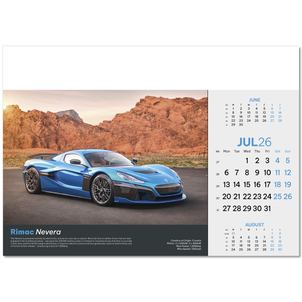 Supercars Wall Calendar