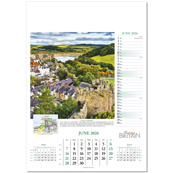 Touring Britain Wall Calendar