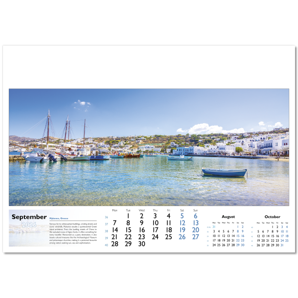 World in View Wall Calendar