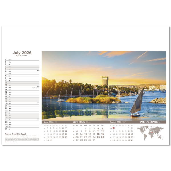 Worldwide Wall Calendar