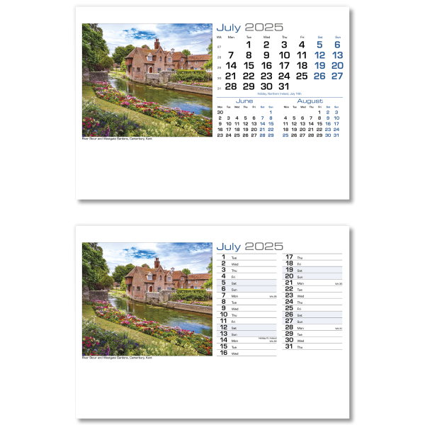 British Retreats A5 Desk Calendar