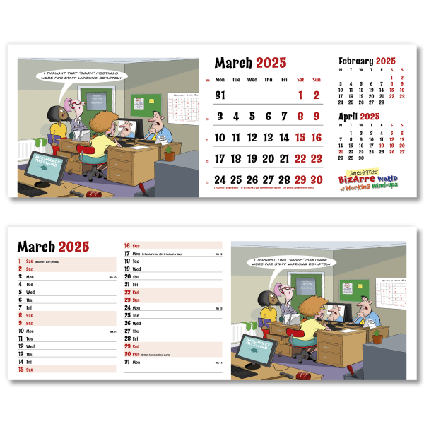 Bizarre World of Work Desk Calendar