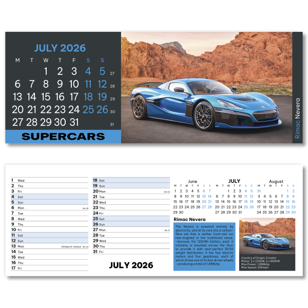 Supercars Desk Calendar