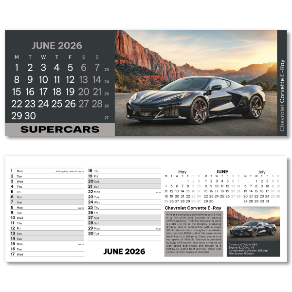 Supercars Desk Calendar