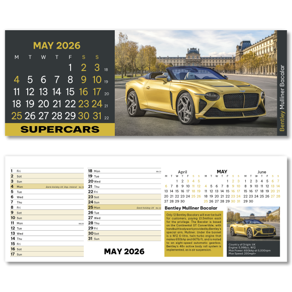 Supercars Desk Calendar