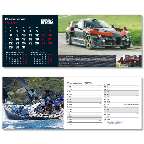 Top Speed Desk Calendar