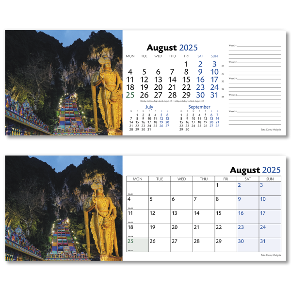 World by Night Desk Calendar