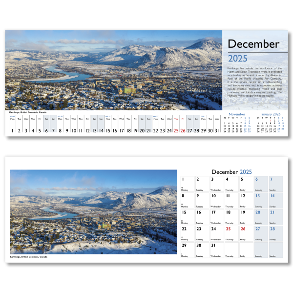 World in View Desk Calendar