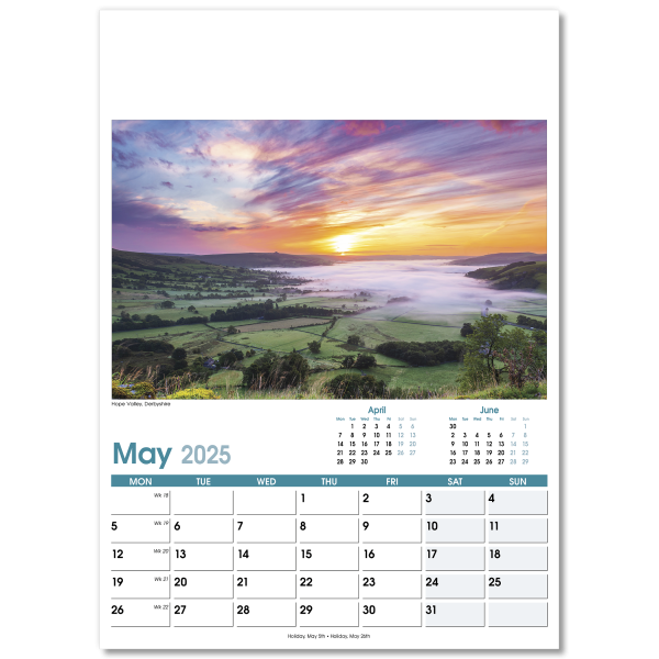 British Planner Wall Calendar - 13 Leaf