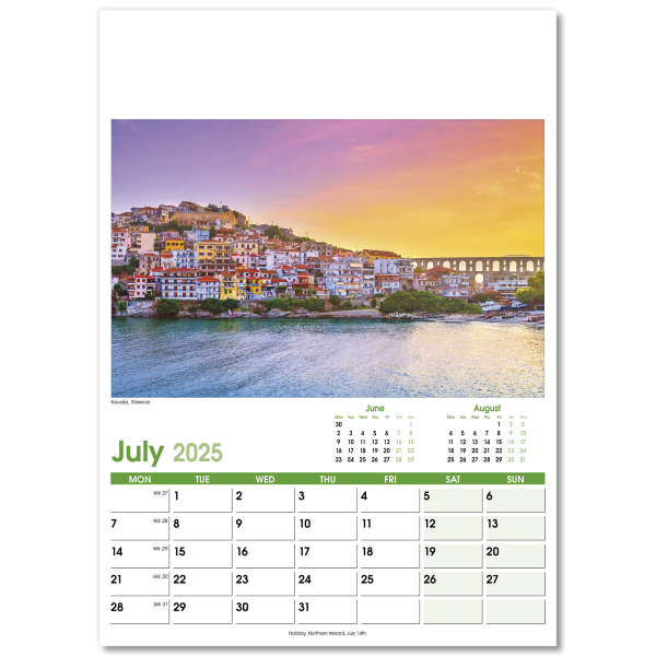 World Scenes Wall Calendar - 13 Leaf